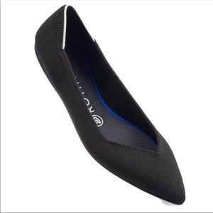 ROTHY’S THE POINT RETIRED WHITE HALO BALLET FLATS